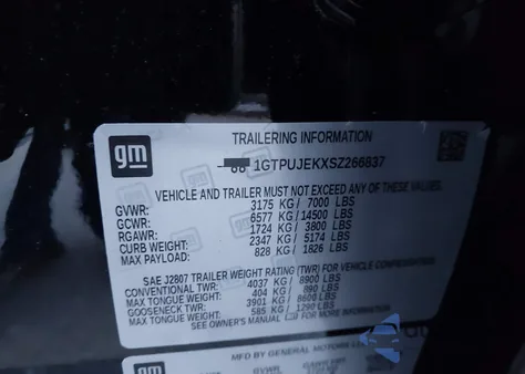 2025 GMC Sierra 1500 4Wd Short Box Elevation With 3Vl z USA, uszkodzony, nr VIN 1GTPUJEKXSZ266837